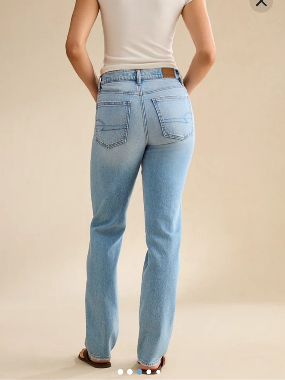 American Eagle Super High Rise Straight Jeans Size 10 Regular - Picture 6 of 10